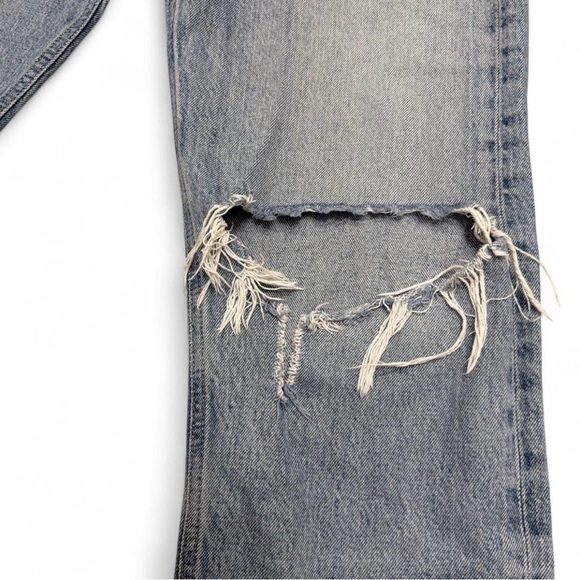 Agolde Distressed Straight Leg Jeans - Picture 2 of 8